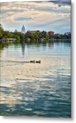 Capitol -madison-wisconsin From Tenney Park Metal Print