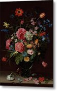 Clara Peeters' Floral Masterpiece Metal Print