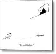 Courtroom Cartoon with Dog Metal Print