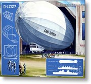 Graf Zeppelin - First Airship Around The World Metal Print