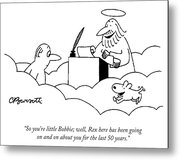 Heavenly Reunion with Rex Metal Print