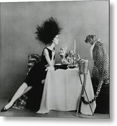 Chic Dinner with a Cheetah Metal Print