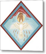 The Holy Spirit as a White Dove Metal Print