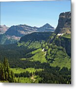 Panoramic View of Glacier National Park Metal Print