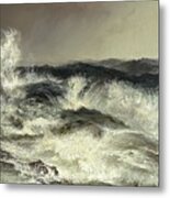 Thomas Moran Wild Sea Foam Spray Metal Print