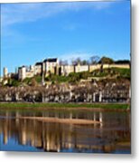 Château Overlooking the River Metal Print
