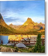 Many Glaciers Hotel Metal Print