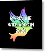 Marianne Williamson For President 2020 Rainbow Dove Metal Print