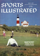 Golfing Near Nantucket Lighthouse Poster