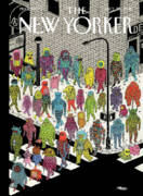 Monsters Crossing Busy Intersection Poster