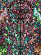 Lichen On A Tree Mirrored Poster