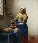 Johannes Vermeer Milkmaid Pouring Milk Poster
