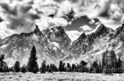 Grand Teton Np In Black And White Poster