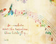 Musical Notes and Colors Poster