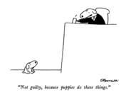 Courtroom Dog Cartoon Poster