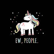 Ew People Cute Unicorn Poster