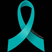 Ovarian Cancer Awareness Ribbon Poster