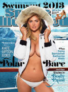 Kate Upton in Fur Hooded Jacket Art Print