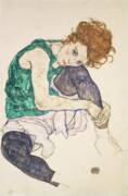 Seated Woman with Intense Expression Art Print