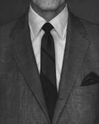 Elegant Suit and Tie Close-up Art Print