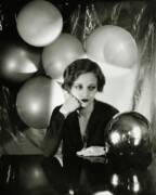 Woman With Balloons and Mirror Ball Art Print