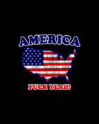 America Fuck Yeah Patriotic Art Print
