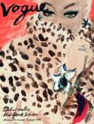 Vogue Cover with Elegant Woman Art Print