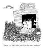 Humorous Post-Flood Scenario Art Print by Edward Steed