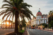 Sunset Over Hotel Negresco in Nice Art Print