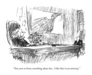 Humorous Attorney Cartoon Art Print
