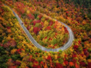 Hairpin Road Fall Foliage Nh Art Print