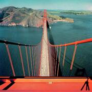Golden Gate Bridge Aerial View Art Print by Serge Balkin