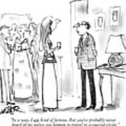 Humorous Gathering with Witty Exchange Art Print