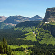 Panoramic View of Glacier National Park Art Print