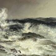 Thomas Moran Wild Sea Foam Spray Art Print