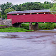 Wehr's Covered Bridge Over Jordan Creek Art Print