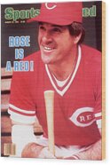Sports Illustrated Cover Featuring Pete Rose Wood Print
