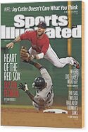 Dustin Pedroia in Action on Sports Illustrated Wood Print
