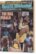 Kareem Abdul-Jabbar NBA Finals Dunk Wood Print
