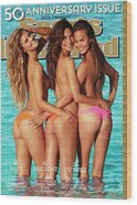 Swimsuit Edition Cover with Models Wood Print