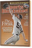 Tim Lincecum Pitches on Sports Illustrated Wood Print