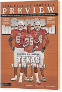 Texas Football Team on Magazine Cover Wood Print