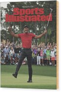 Tiger Woods' Iconic Victory Moment Wood Print