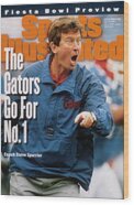 Coach Steve Spurrier Urges His Team Wood Print