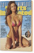 Irina Shayk on the Beach Wood Print by Sports Illustrated
