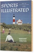 Golfing Near Nantucket Lighthouse Wood Print