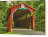 Wahneta Covered Bridge Wood Print