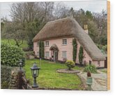 Rose Cottage Cockington Wood Print