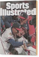 Atlanta Braves Victory Celebration Wood Print