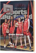 WNBA 2025 Preview Featuring Indiana Fever Wood Print
